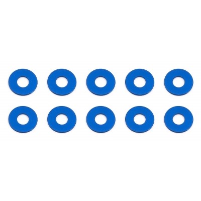 Vymezovací podložky 3x7,8x0,5mm, modré alu, 10 ks.