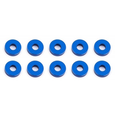 Bulkhead podložky 3x7,8x2,0mm, modré alu, 10 ks.