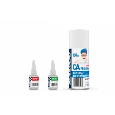 KAVAN PRO PNEU střední a řidké vteřinové lepidlo 20g + Kavan PRO aktivátor CA 150ml