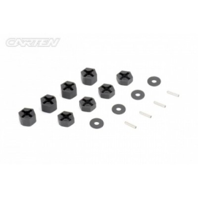 CARTEN 12mm šestihrané unašeče (Off set 5mm, 8mm), 4+4 ks